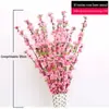 Galho de Flor de Pessegueiro Artificial Haste Única Flor de Cerejeira Decoração de Sala de Estar Galho Flor de Ameixeira Flor de Seda Árvore Falsa Decoração de Paisagismo Flor Artificial