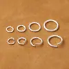 Pulsera de plata de ley s925 tailandesa al por mayor con hilo, accesorios de bricolaje, anillo abierto, círculo, cadena, conexión, anillo, hebilla