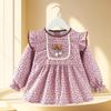 Bata para Bebé Niña, Ropa Exterior de Otoño e Invierno, Vestido de Princesa Estilo Extranjero, Babero para Comer de Niños, Delantal Impermeable y Anti-Suciedad, Ropa Protectora para Bebé