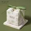 Caja de Dulces Caja de Dulces de Boda 2022ins Flor Azul Tema Lujo Ligero Moderna Caja de Regalo de Boda Caja Vacía de Dulces de Boda
