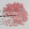 Nuevo Acrílico Transparente Esmerilado Doble Color Dorado Flor Cuentas DIY Hecho a Mano Pulsera Cadena para Teléfono Móvil Accesorios Colgantes