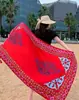Lago Salado Chaka Noroeste Grande Turismo Estilo Étnico Bufanda Bufanda Nueva de Verano para Mujer Playa Marina Chal Protector Solar Delgado