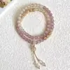 Encanto Antiguo QingyunNuevo Estilo Chino Pulsera Beige de Doble Capa con Perlas para Mujer, Estilo Étnico Exquisito, Diseño de Nicho, Lujo Ligero