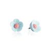 Pendientes Estereoscópicos de Flor de Cerezo Dulce y Fresco Estilo Original Hechos a Mano para Mujer Estilo Fresco Estilo Simple Pendientes de Flor Color Crema Pendientes