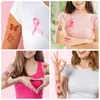 Adesivos de Tatuagem Dia da Conscientização Fita Rosa Transfronteiriça Impermeável Suor Atividades Promocionais Adesivos de Tatuagem Temporária Descartáveis