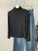 Suave y amigable con la piel, versátil camiseta básica de cuello redondo para mujer, alta elasticidad, corte ajustado y un look sofisticado, camiseta de manga larga para otoño e invierno