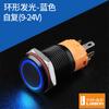 Blue Wave Disponible 16mm Botón Metálico Anodizado Negro de Aluminio Interruptor Impermeable con Luz, Fuente de Alimentación de Acero Inoxidable de Alta Corriente