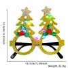 Decoraciones Navideñas con Luces LED Gafas Accesorios para Fotos de Fiesta Navideña Marco de Gafas Iluminado de Árbol de Navidad Muñeco de Nieve