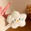 Llavero de Gato Estrella con Lazo Accesorio Muñeco de Peluche Lindo Colgante Pequeño Juguete Decoración de Bolsa