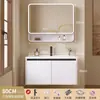 2026 Nuevo Lavabo Espesor Color Crema de Aluminio Espacial con Lavabo Cerámico Integrado para Gabinete de Baño e Inodoro