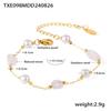 Collar de clavícula de perla de imitación de piedra natural francesa Marka, collar de acero inoxidable con temperamento suave y súper inmortal, ideal como pulsera.