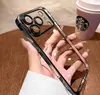 Funda Blanda de TPU con Película para Lente Electrochapada Adecuada para Funda de Teléfono iPhone 17 Pro Max Transparente Apple 16/15 Funda Anticaídas