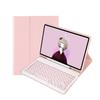 Capa de couro para teclado Bluetooth Samsung Tab S9FE S10 A9plus com tampa redonda e compartimento para caneta