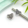 Cuentas antiguas de aleación de plata con agujero grande, pulsera con cuentas, colgante de calavera, búho, tai chi, cuentas sueltas, cuentas DIY, accesorios de joyería