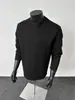 Camiseta de Manga Larga Desestructurada Peso Pesado Americana Cleanfit Marca de Moda para Hombre Sudadera Cuadrada Hombro Derecho Camisa Holgada para Capas