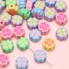 Acrílico Cor Sólida Duas Cores Contas Redondas Coração Flor Pulseira Colar Feito à Mão DIY Joias com Contas Acessórios de Contas Contas