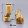 Huang Chao Baño Cobre 60-75 Largo Cabezal de Ducha de Pie Curvo Accesorios de Esquina Tornillo Excéntrico Extendido Venta al por Mayor Latón