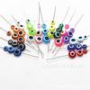 Venta al por mayor Ojo del Diablo 6-10 mm cuentas planas para ojos cuentas de resina para ojos con agujero pasante accesorios de ojo de pez cuentas sueltas