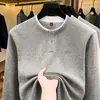 Suéter de malha masculino de alta qualidade com gola redonda para e-commerce transfronteiriço, um suéter espesso para outono e inverno, um suéter casual de manga longa