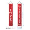 Bandera colgante para porche, decoración de fiesta de San Valentín transfronteriza, pancarta romántica para puerta, venta al por mayor