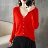Cárdigan de punto transfronterizo, cárdigan suéter talla grande para mujer, cárdigan de corte holgado, abrigo corto de otoño e invierno, abrigo de manga larga para mujer
