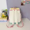 Mochila Escolar Estudiante de Secundaria Color de Contraste Femenina 2025 Nueva Retro Estilo Universitario con Solapa Mochila Pequeña Linda Fresca