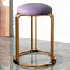 Taburete Estilo Nórdico Hogar Moderno Simple Redondo Bajo Popular Cibernético Lujo Ligero Perezoso Pequeño Taburete Mesa de Comedor Apilable Banco