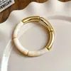 Pulsera Geométrica de Resina Manchada de Dopamina Pulsera de Lujo Ligero de Gama Alta de Nicho Joyería de Moda Transfronteriza Europea y Americana Venta al por Mayor