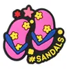 Amuletos de zapato de goma suave de PVC para el Festival Songkran tailandés, Accesorios para zuecos del Festival de Salpicaduras de Agua, Hebillas de zapato, Accesorios decorativos DIY para bolsa de playa
