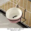 Atacado do Fabricante Tigelas para Gatos, Tigelas de Cerâmica para Comida de Gato, Tigelas de Comida de Gato Montadas na Gaiola, Tigelas Anti-Derramamento para Pets, Tigelas para Gatos Montadas na Parede