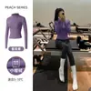 Nova Jaqueta de Yoga de Veludo Pilates Top Justo com Zíper Fitness Corrida Esportes Gola Alta Jaqueta Manga Longa