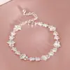 Pulsera de Flor de Mariposa Femenina La Más Fácil de Combinar Exquisita Linda Pulsera de Flor de Amor de Mariposa 202 Nuevo Estilo Diseño Casual