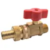 Conector de Molde Válvula de Esfera Vermelha de Latão, Válvula de Água para Controlador de Temperatura de Molde com Conexão Rápida de Espigão, Molde Rosqueado com Conexão Rápida de Latão