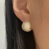 Estilo Celebridad de Internet Dulces y Lujosos Pendientes Doble Cara de Circonita y Perla Moda de Alta Gama Exquisitos Pendientes de Diseño de Nicho