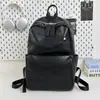 Mochila Escolar para Homens, Mochila Estilo Coreano para Estudante Universitário, Textura de PU, Mochila Casual de Grande Capacidade, Mochila Casual para Estudante do Ensino Médio com Compartimento para Computador