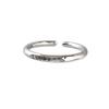 Anillo de plata de ley s925 con sonrisa de la suerte para mujer, estilo retro, combinable, sencillo, inglés, anillo abierto.