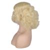 Moda de comercio exterior europea y americana Peluca dorada de Marilyn Monroe para mujer, pelo corto rizado, retro, para actuación en estudio