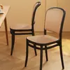 Sillas de Ratán de Plástico, Sillas de Ratán Vintage Transpirables, Sillas de Comedor Apilables para Jardín del Hogar, Sillas de Comedor de Ocio para Restaurante al Aire Libre con Respaldo