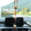 Pendente de Carro em Buxo Lótus Branco Presente Ornamento de Suspensão de Carro de Alta Qualidade Decoração de Interior de Carro Decoração de Guanyin Buda Venda Direta da Fábrica