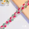 Renda Bordada Floral em Cores Macaron em Estoque, Artesanato Solúvel em Água de Alta Densidade, Acessórios de Cabelo e Acessórios para Roupas de Boneca Feitos à Mão