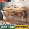 Mesa escandinava de madeira maciça para escrita no quarto, mesa de estudo em casa para estudantes, mesa simples para computador de mesa e cadeira