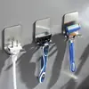 Soporte para Cuchillos de Acero Inoxidable Sin Taladro Soporte para Maquinilla de Afeitar Manual Perchero de Metal Estante de Almacenamiento Gancho de Enchufe Afeitado Baño