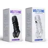Set de maza con cabeza de hongo y nudo de bestia, cristal transparente negro, set de pene, productos sexuales interesantes para adultos