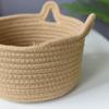 Cestas de Armazenamento Personalizadas, Cestas de Fio de Algodão, Cestas Trançadas, Cestas Redondas de Rattan Orelha de Gato, Cestas de Armazenamento Modernas, Venda Direta do Fabricante