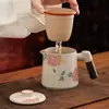 Conjunto de chá portátil Ruyao para acampamento ao ar livre, copo rápido com separação de chá e água, bule portátil e utensílios de chá