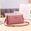 Lonny 2022 nuevo bolso para teléfono móvil para mujer estilo coreano patrón de lichi gran capacidad bolso cruzado moda cremallera cartera horizontal