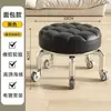 Taburete giratorio móvil para el hogar, perfecto para gente perezosa, cuidar niños, desempacar entregas, hacer manicuras y pedicuras, taburete redondo, taburete rodante popular para sala de estar