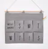 Bolsa de almacenamiento colgante para puerta de entrada con ocho bolsillos, montable en pared, estilo Ins
