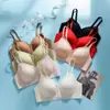 Lencería sin costuras para mujer, Sujetador push-up para realzar pechos pequeños, Sujetador cómodo de látex sin aros, Sujetador reductor anti-flacidez