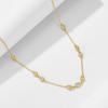 Collar clásico de diamantes apilados en plata de ley 925 para mujer, estilo europeo y americano, con un diseño de nicho de lujo ligero y cadena de clavícula sencilla que combina con todo.